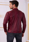 Burgundy Alligator Print Shirt