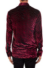 Burgundy Cracked Velvet Shirt