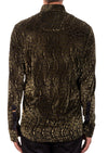 Green Reptilian Burnout Velvet Shirt