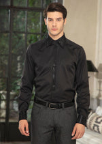 Black Panel Rhinestone Shirt