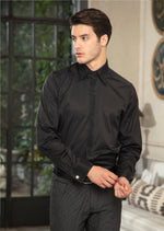 Black Panel Rhinestone Shirt