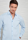 Blue Jacquard Comfort Luxe Shirt