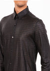 Black Intrecciato Weaving Shirt