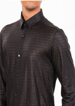 Black Intrecciato Weaving Shirt