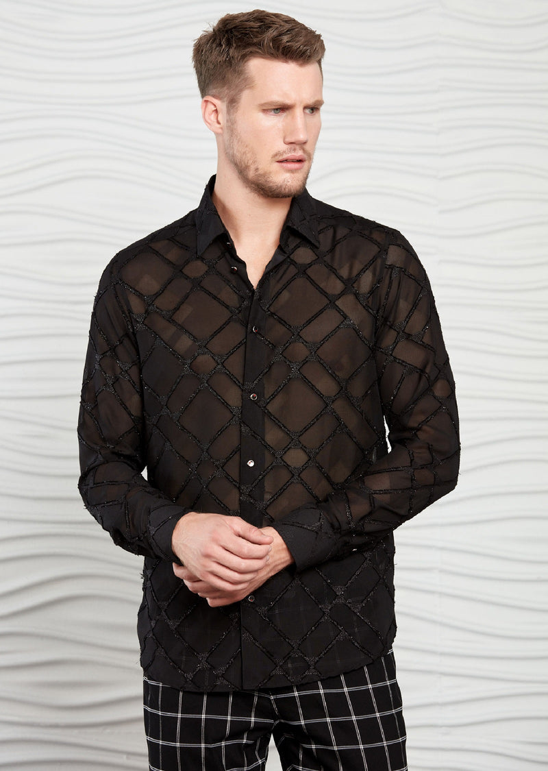 Black Diamond Semi-Sheer Shirt