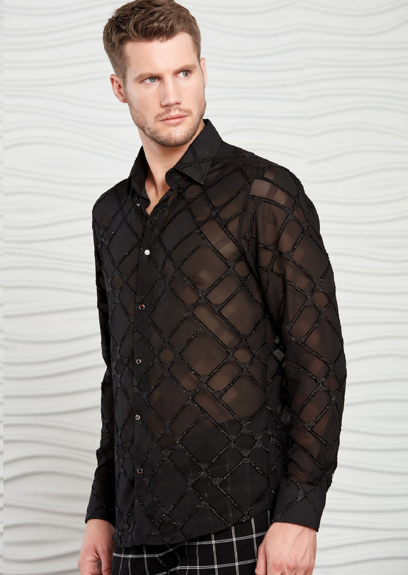 Black Diamond Semi-Sheer Shirt