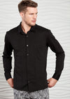 Black Comfort Luxe Detailed Shirt