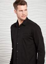 Black Comfort Luxe Detailed Shirt