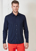 Navy Comfort Luxe Detailed Shirt