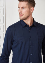 Navy Comfort Luxe Detailed Shirt