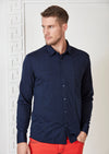 Navy Comfort Luxe Detailed Shirt