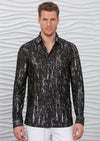 Black Silver Raindrop Print Shirt