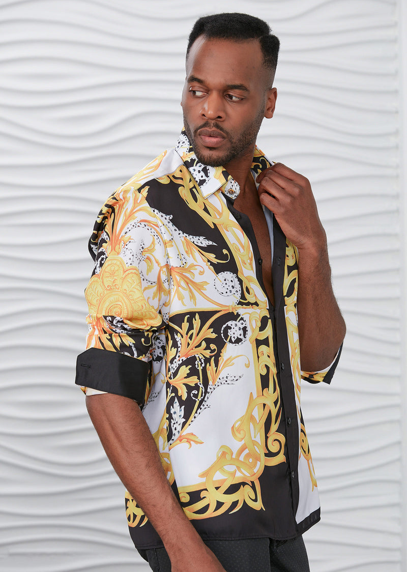 Black Gold Renaissance Silky Shirt