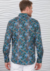 Green Pyschedelic Pattern Silky Shirt