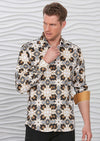 White Gold Reflection Silky Shirt