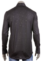 Black Star Print Stretchy Shirt