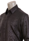 Black Snake Print Stretchy Shirt