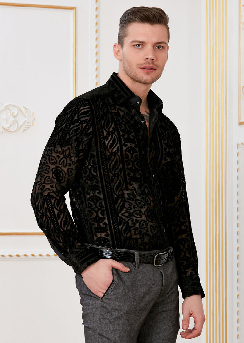 black velvet dress shirt Elegant Women Velvet Shirt Dress Maxi V-neck Long Sleeve Button Party Gown Black