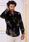 Black Beige Dream Velvet Sheer Shirt