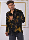 Black Yellow Dream Velvet Shirt