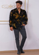 Black Yellow Dream Velvet Shirt