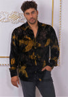 Black Yellow Dream Velvet Shirt