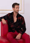 Black Burgundy Dream Velvet Shirt