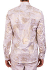 White Gold Foil Long Sleeve Shirt