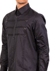 Black Triple D-ring Detailed Shirt