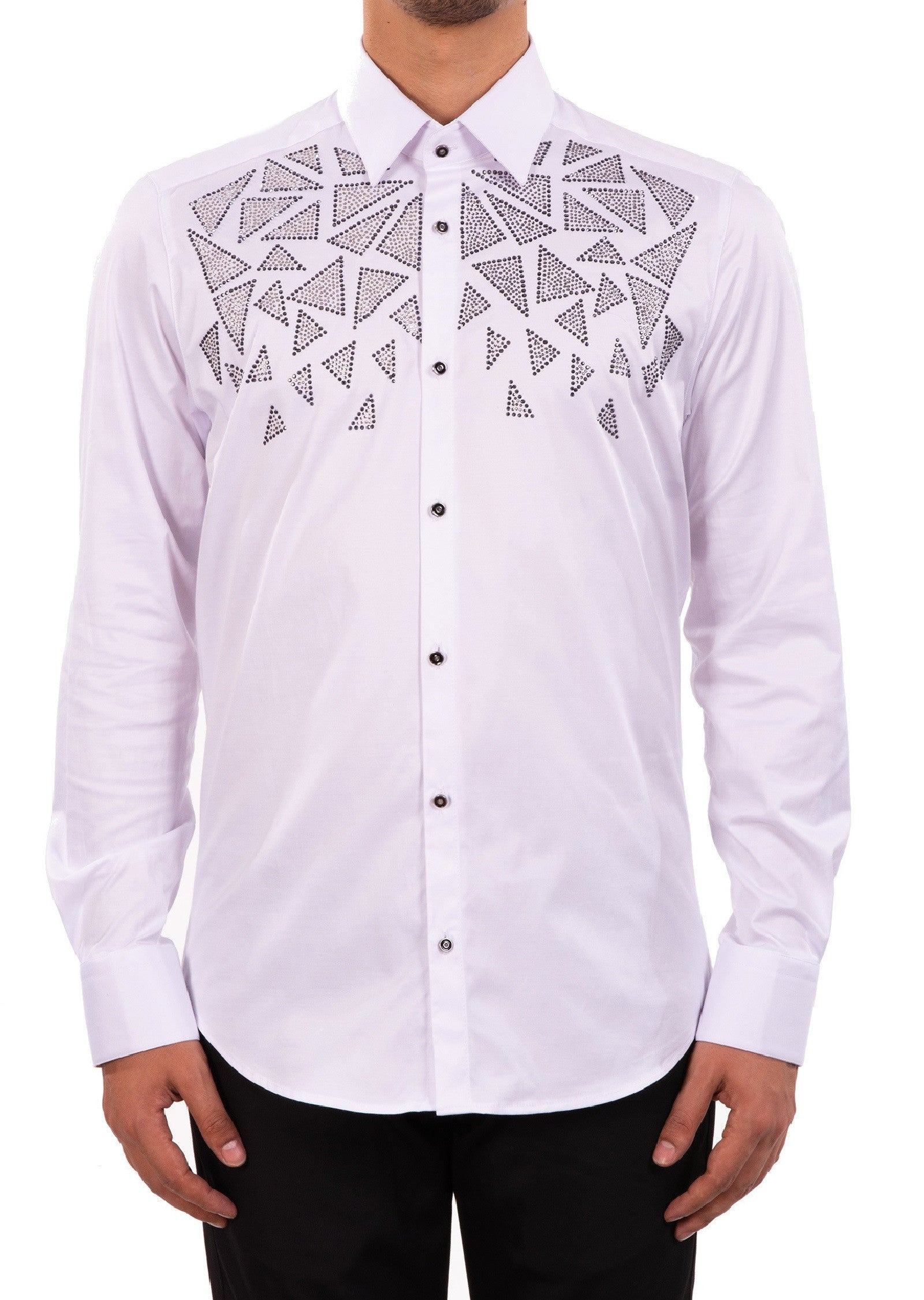 Borunke Luxury Design 100% Cotton Tee Shirt Designer Rhinestone