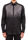 Black Silver "Rain drop" Rhinestone Shirt