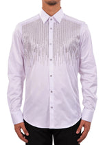 White Silver "Rain drop" Rhinestone Shirt