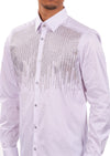 White Silver "Rain drop" Rhinestone Shirt