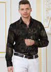 Black Gold Brushstroke Foil Shirt