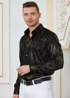 Black Gold Brushstroke Foil Shirt