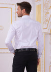 White Gold Meander Embroidery Shirt