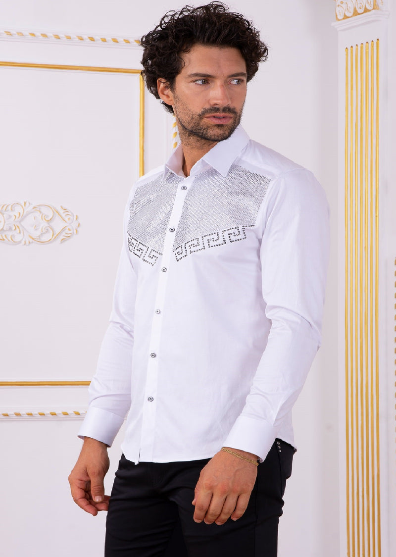 white and silver dress shirt white and gray dress shirts