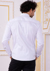 White Silver "Meander" Rhinestone Shirt