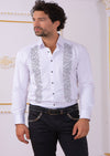 White "Front Panel" Rhinestone Shirt