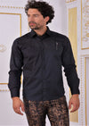 Black Vertical Zipper Shirt