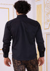 Black Vertical Zipper Shirt