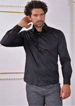 Black Geometrical Print Shirt