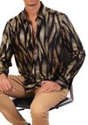 Black Gold Brushstroke Tech Shirt