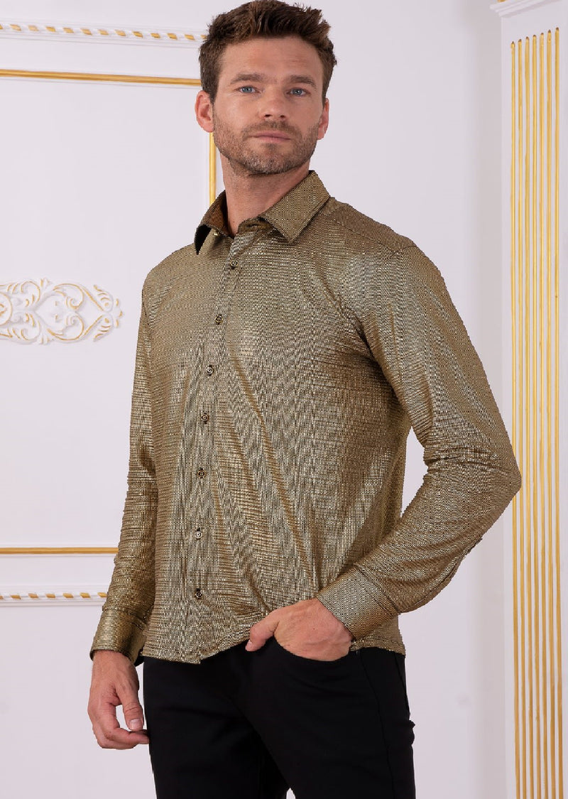 metallic gold mens dress shirt Amazon.com: Verdusa Men's Metallic Button Down Shirt Short Sleeve Collar Glitter Top Gold S : Clothing, Shoes & Jewelry