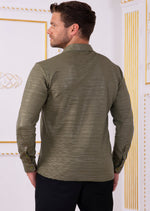 Green Metallic Texture Shirt