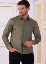 Green Metallic Texture Shirt