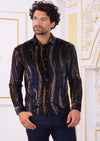 Brown Leopard Burnout Velvet Shirt