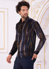 Brown Leopard Burnout Velvet Shirt