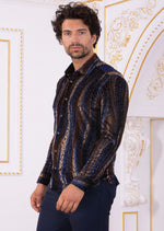 Brown Leopard Burnout Velvet Shirt