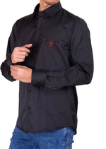 Black Colorblock Ribbon Shirt